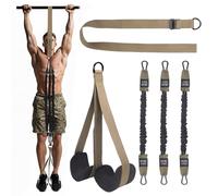 Bandas de asistencia para dominadas, banda de resistencia resistente para barra de dominadas, peso/tamaño ajustable con pies de tela/reposamuñecas