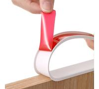 Bandas de borde de muebles en forma de U, 16.4FT Veneer Edge Banding, Peel and Stick Trim Collapsible Guards for Cabinet Repair(White,14 mm)