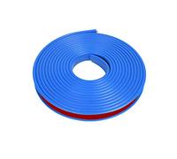 Bandas de borde de muebles en forma de U, PVC Edge Banding, Self Adhesive Molding Trim, U Shape Protector for DIY Project, Width 16Mm,Red(Blue)