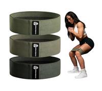 Bandas de cadera para entrenamientos de glúteos, juego de bandas de tela antideslizante con 3 niveles, bandas de resistencia para piernas y cadera, para hombres y mujeres (verde militar)