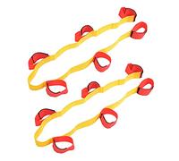 Bandas de carreras con patas de 3/4/6/8, 1 par de bandas para caminar cooperativas, para entrenamiento de trabajo en equipo, juegos de fiesta, competencia, niños, adolescentes y adultos(6 Legged)