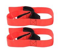 Bandas de Carreras de 3 Patas Fun Sports Cooperative Team Actividades de Juego Cooperatorios Tranvía de Juegos de Pasos para Adultos Material de Nylon Material Rojo Color 2 PCS Set