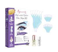 Bandas de Cera Fría Depilatoria Facial de Cejas de Arco Alto para Pieles Sensibles, 24 Tiras de Cera con 2g Polvo de Perla 3ml Aceite Esencial de Manzanilla Beauty7
