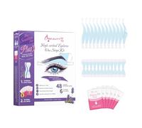 Bandas de Cera Fría Depilatoria Facial de Cejas de Arco Alto para Pieles Sensibles, 48 Tiras de Cera con 6 Toallitas Calmantes Beauty7