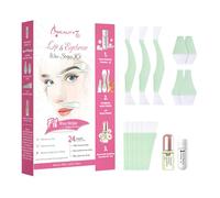 Bandas de Cera Fría Depilatoria Facial, Tiras de Cera para Labios y Cejas en Casa, Pack de 24 Tiras con Polvo de Perla Aceite Esencial para Piel Sensible Beauty7