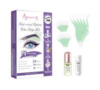 Bandas de Cera Fría Depilatoria para Depilación Facial de Cejas, Fórmula para Pieles Sensibles, 24 Tiras con 3ml Aceite Esencial