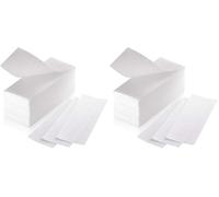 Bandas de cera no tejidas profesionales - Pack de 150 tiras depilatorias para cara cuerpo y piernas - Apta para cera caliente y fría - Uso en casa y salón - Piel suave sin irritaciones (Paquete de 2)