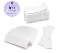 Bandas de cera no tejidas profesionales - Pack de 160 tiras depilatorias para cara cuerpo y piernas - Apta para cera caliente y fría - Uso en casa y salón - Piel suave sin irritaciones