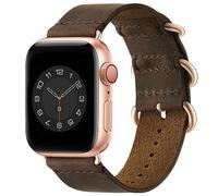 Bandas de cuero vintage compatibles con Apple Watch Band 38 mm 40 mm 42 mm 44 mm, correa de cuero genuino retro compatible para hombres y mujeres iWatch Series 5 Series 4/3/2/1