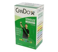 Bandas de ejercicio Fabrication CanDo de 1,5 m, individuales, dispensador de 30 unidades, color verde (10-5183)