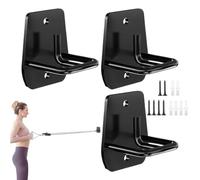 Bandas de ejercicio montadas en la pared, juego económico de 3 piezas, soporte de entrenamiento que ahorra espacio, accesorios versátiles para gimnasio en casa, textura de perno de metal semántico