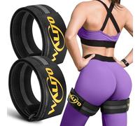 Bandas de glúteos para mujer, bandas de restricción de flujo sanguíneo BFR con plan semanal para piernas, construcción de glúteos y cadera, bandas de oclusión para entrenamientos, bandas de tela para