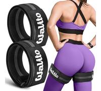 Bandas de glúteos para mujer, bandas de restricción de flujo sanguíneo BFR con plan semanal para piernas, construcción de glúteos y cadera, bandas de oclusión para entrenamientos, bandas de tela para