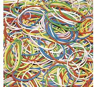 Bandas de goma DONAU 500 g colores surtidos/pequeños accesorios de oficina/tipo-estándar/material-goma/color-colores surtidos/dimensiones (mm)-diámetro: 60