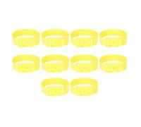 Bandas de identificación de ovejas de Cuello de Cabra Anillos de Marcado de Ganado Duradero para el manejo de la Granja PU Material 35x4x1 1cm 10pcs (Amarillo de 36 cm)