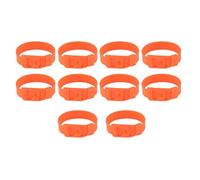 Bandas de identificación de ovejas de Cuello de Cabra Anillos de Marcado de Ganado Duradero para el manejo de la Granja PU Material 35x4x1 1cm 10pcs (Naranja de 36 cm)