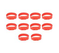Bandas de identificación de ovejas de Cuello de Cabra Anillos de Marcado de Ganado Duradero para el manejo de la Granja PU Material 35x4x1 1cm 10pcs (36 cm de Rojo)