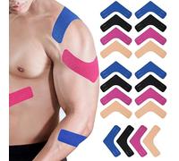 Bandas de kinesiología, 20 unidades de bandas musculares atléticas de algodón en forma de V, banda elástica de apoyo muscular, cinta deportiva elástica, recuperación para deportes, alivio de