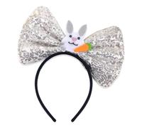 Bandas de lentejuelas para niñas, diademas de pajarita, tocado con pajarita de lentejuelas con temática de Pascua | Accesorios para vestuarios, artículos de fiesta adolescente