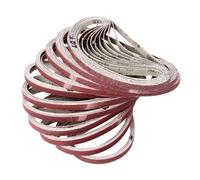Bandas de Lija 10 Uds. Correa de lijado abrasivo grano 40-600 correa lijadora for herramienta pulido taladro 9 * 533mm Para pulir(60)