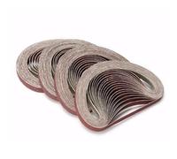 Bandas de lija, 10 unidades bandas corindón marrón, 762 x 25 mm, grano 180/150/40/800 (600)(600)