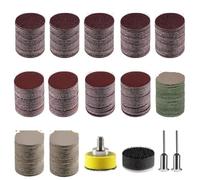 Bandas De Lija 364 hojas de lija 1 pulgada for lijadora húmeda y seca con almohadilla respaldo amortiguación espuma, abrasivo pulido grano 60 a 10000