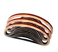 Bandas de Lija 50 unids/set correas de lijado 330 * 10mm correa óxido aluminio P40-P1000 abrasivas grano surtido for lijadora(50PCS 100 Grit)
