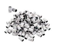 Bandas de Lijado de Uñas Máquina de manicura y pedicura, cabezales molienda, brocas for quitar esmalte Gel Para técnicos de uñas(GritWhite100Pcs)