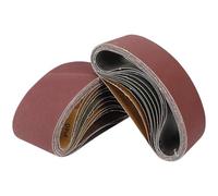 Bandas de lijado for lijadoras y herramientas rotativas Dremel 10 piezas 100x610 mm 40-320 grano Marrón