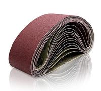 Bandas de Lijado, Juego de Bandas de Lijado de 75 x 533 mm Cada una 3 x Grano 80/120/150/240/400 para Lijadora de Banda Estacionaria, Lijadora de Disco de Banda (15 Piezas)