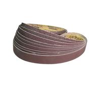 Bandas de lijado, papel de lija, 10 bandas de lijado óxido aluminio 762 x 25 mm for lijadora banda 1 30 pulgadas, for pulir madera y metal(P120)