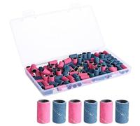 Bandas de lijado para taladro de uñas, 100 bandas de lijado de grano 240, bandas de lijado de uñas de grano 180 con broca de mandril para taladro de uñas, pulido y alisado de uñas