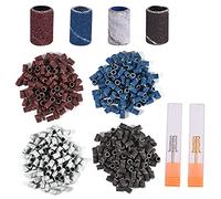 Bandas de Lijado para Taladro de Uñas, 400 Piezas de Bandas de Lijado, Brocas para Uñas con 2 Piezas de Brocas para Uñas para Limas de Uñas Eléctricas, Máquina Perforadora de Uñas