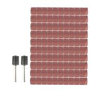 Bandas de lijado para uñas: kit de cilindro de esmeril de 0,5 pulgadas, manguitos de pulido en, barril de taladro con rotación constante | Solución de grano fino para alisar cutículas, pulir c