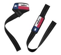Bandas de muñeca con diseño de bandera de Texas Come and Take It y correas de elevación de 26 pulgadas, para levantamiento de pesas, levantamiento de peso, ejercicio y entrenamiento de fuerza