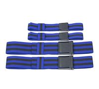 Bandas de Oclusión, Paquete de 4 (2 Bandas de Bíceps, 2 Bandas de piernas), Bandas de Restricción de Bíceps de Liberación Rápida, Obtenga un Rápido Crecimiento Muscular sin (Azul