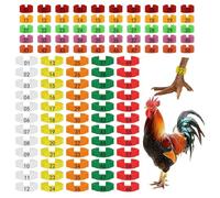 Bandas de patas de pájaro de 5 colores con letras, ideales para identificación de aves de corral y organización de granjas, anillos permanentes para aves de corral