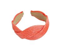 Bandas de pelo trenzadas anchas de color sólido en Europa y Estados Unidos, nueva personalidad trenzada para el cabello, accesorios para el cabello femenino (naranja)