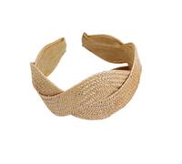 Bandas de pelo trenzadas anchas de color sólido en Europa y Estados Unidos, nueva personalidad trenzada para el cabello, accesorios para el cabello femenino (amarillo)