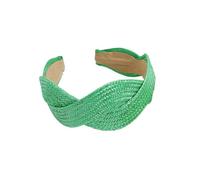 Bandas de pelo trenzadas anchas de color sólido en Europa y Estados Unidos, nueva personalidad trenzada para el cabello, accesorios para el cabello femenino (verde)