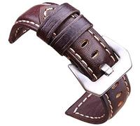 Bandas de reloj de cuero Reloj Reloj Retro Retro Genuine Leather Brown Men 20 mm 22 mm 24 mm Banda suave Strap Pin accesorios de metal de metal