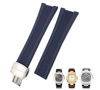 Bandas de relojes impermeables para relojes de silicona de goma de goma de 25 mm para Patek Philippe Nautilus Men Bracelet