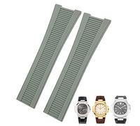 Bandas de relojes impermeables para relojes de silicona de goma de goma de 25 mm para Patek Philippe Nautilus Men Bracelet