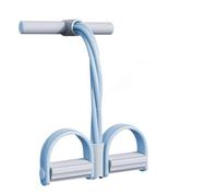 Bandas de Resistencia 4 Tubos for Fitness, Pedal látex, Cuerda expansora for Sentarse y Tirar, Equipo elástico Yoga, Entrenamiento Pilates para Entrenamiento(Blue)