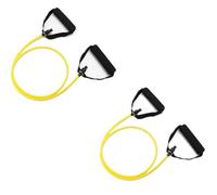Bandas De Resistencia 5 Levels Resistance Bands with Handles Training Pull Up Band Gym Exercise Rubber(2PCS-Yellow Yellow)