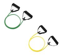 Bandas De Resistencia 5 Levels Resistance Bands with Handles Training Pull Up Band Gym Exercise Rubber(2PCS-Green Yellow)