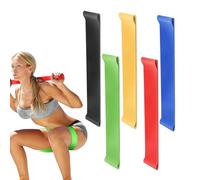 Bandas de resistencia, bandas de resistencia para trabajar | Conjunto de banda de resistencia elástica 5x - Pilates profesional para mujeres hombres, rehabilitación, yo