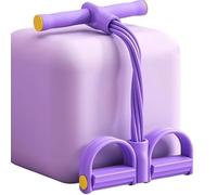 Bandas de Resistencia física con 6 Tubos y Pedal, Accesorio for Extractor de Tobillo, Bandas de Entrenamiento multifuncionales for Gimnasio en casa(Purple)