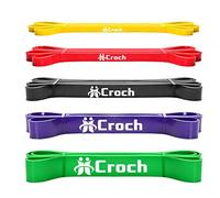 Bandas de resistencia hechas de látex natural Banda de resistencia como resistencia y soporte para ayuda de dominadas con instrucciones de ejercicio, entrenamiento de fuerza y desarrollo muscular