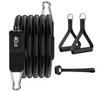 Bandas de resistencia individuales para terapia física, entrenamiento de resistencia, gimnasio y equipo de entrenamiento en casa, un solo tubo de bandas de ejercicio (40 libras)